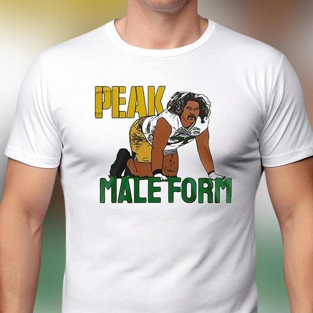 Peak Male Form Jordan Mailata Football Meme Graphic Tee, Funny Lineman T-Shirt Gift for Sports Fans