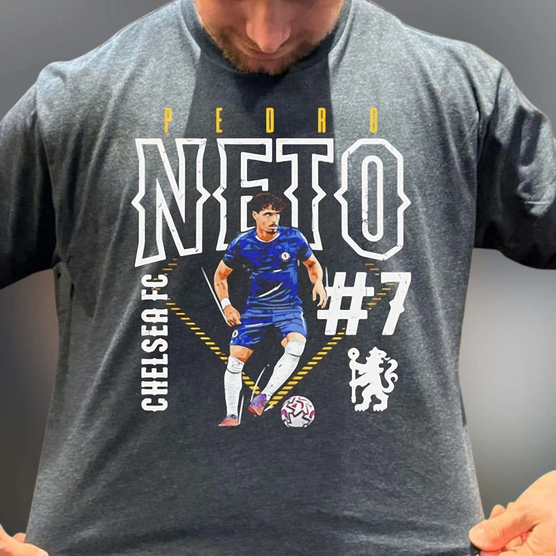 Pedro Neto Chelsea FC #7 Soccer Graphic Tee, Premier League Football Fan Shirt