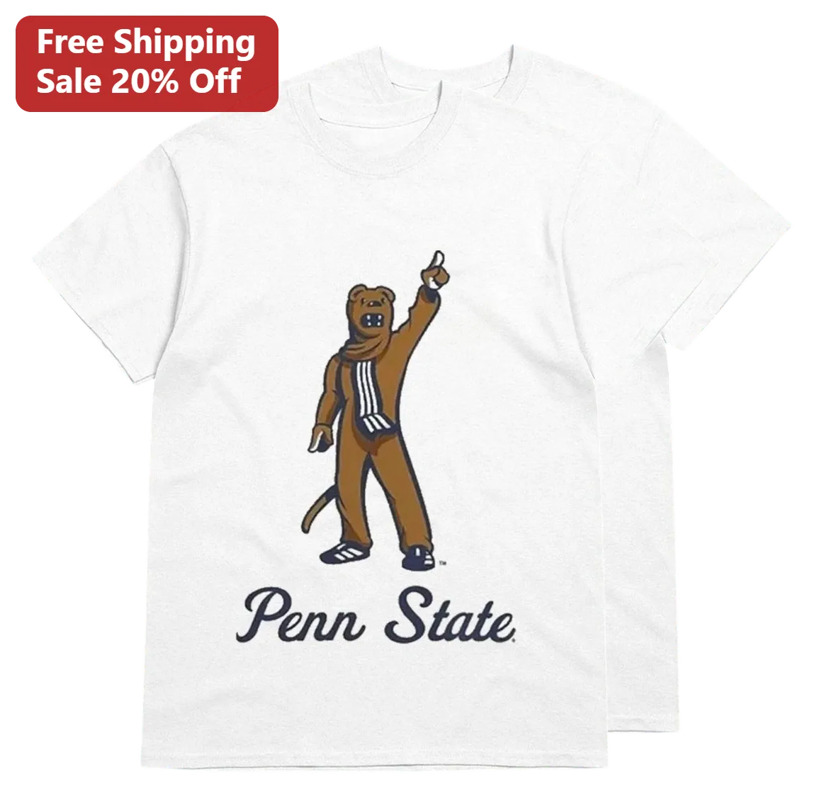 Penn State Nittany Lion Mascot Tee, College Football Fan Gift Shirt for PSU Students, Alumni and Sports Fans