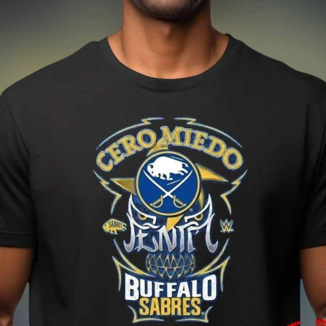 Penta Cero Miedo Buffalo Sabres Tee, Lucha Libre Wrestling Hockey Graphic Shirt, WWE Fan Gift