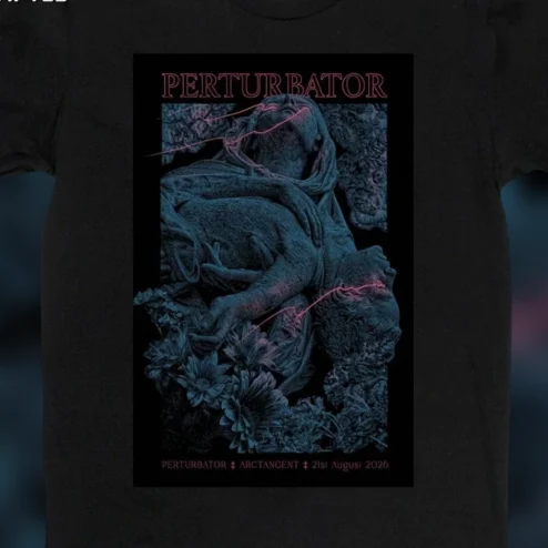 Perturbator ArcTanGent 21st August 2026 Tee Darksynth Electronic Music Concert Graphic Shirt