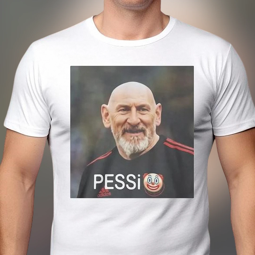 PESSI Tee Funny Lionel Messi Meme Graphic T-Shirt for Soccer and Football Fans