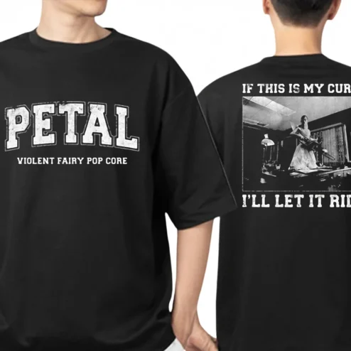 Petal Violent Fairy Pop Core Tee, If This Is My Curse I'll Let It Ride Graphic Shirt, Edgy Grunge Aesthetic Streetwear Top