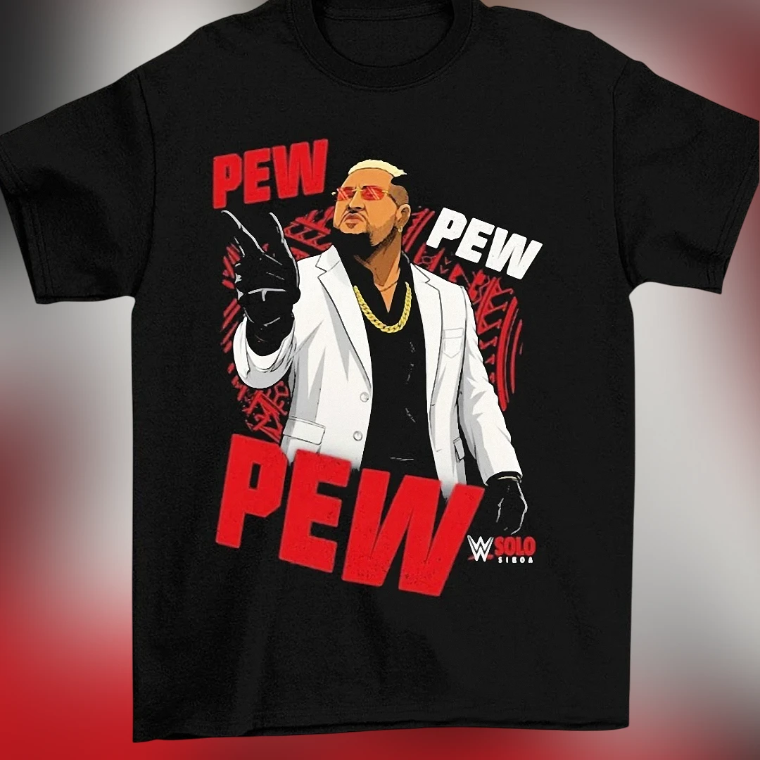 Pew Pew Pew Solo Sikoa Tee, Bloodline Wrestling Graphic Shirt Gift for Fans