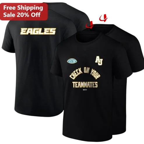 Philadelphia Eagles Check On Your Teammates Tee AJ Brown Football Fan Graphic Shirt Gift