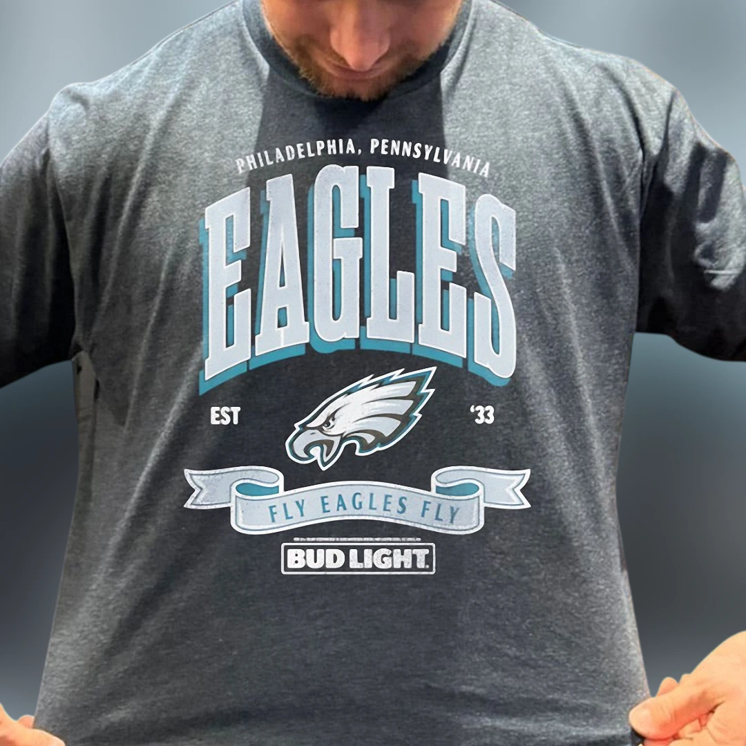 Philadelphia Eagles Est 1933 Fly Eagles Fly Tee, Vintage Football Game Day Graphic Shirt