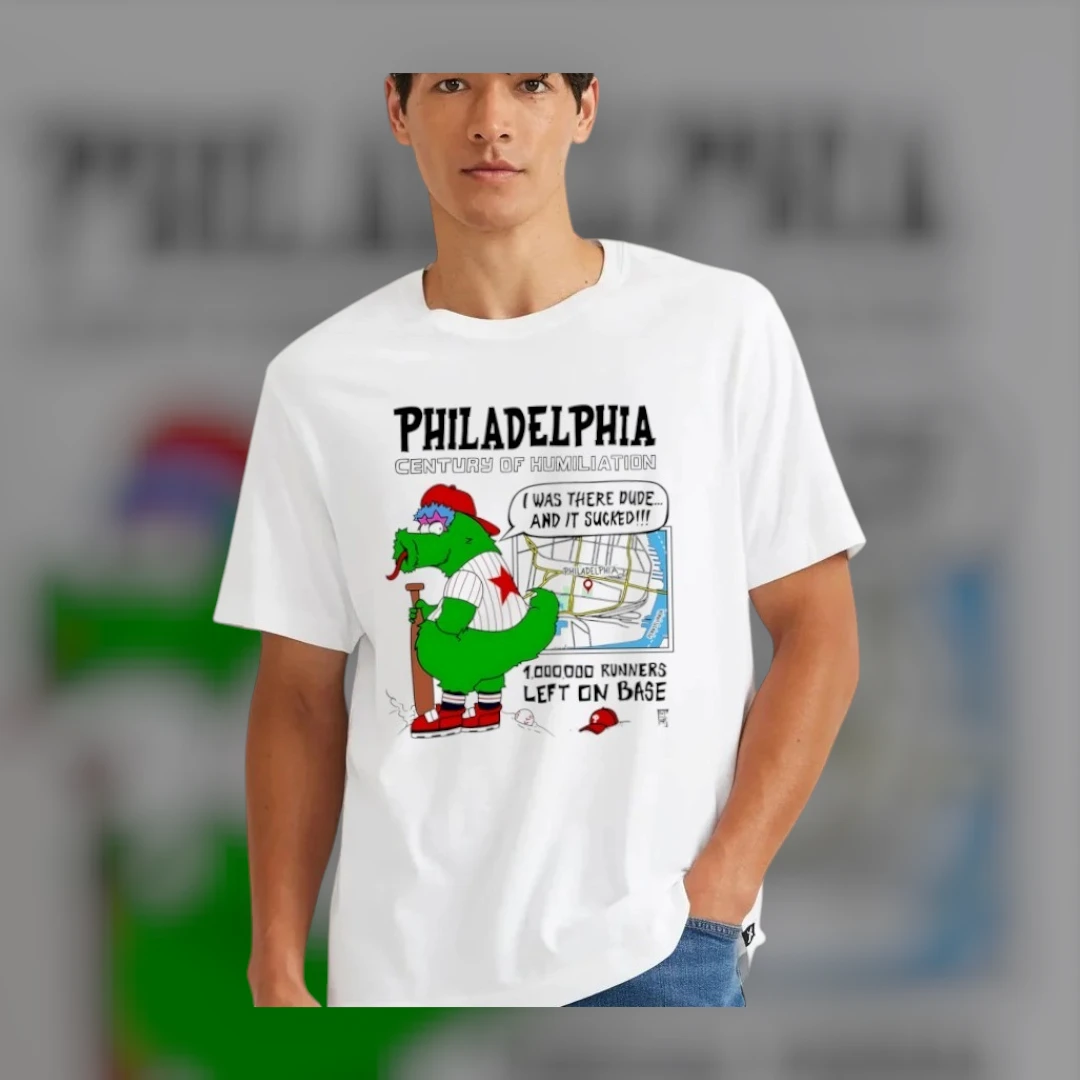 Philadelphia Phillies Century Of Humiliation Parody Tee I Was There Dude Funny Baseball Meme Shirt