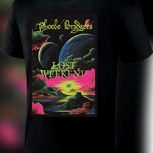 Phoebe Bridgers Lost Weekend Tee, Retro Psychedelic Indie Music Graphic Shirt, Album Merch Gift for Fans