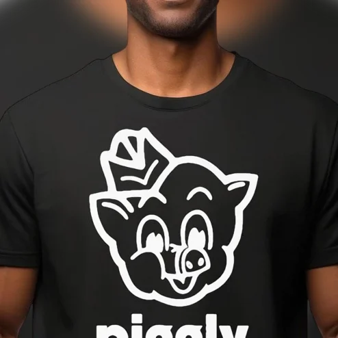 Piggly Wiggly Vintage Grocery Mascot Tee Retro Nostalgic Regional Pride Graphic Shirt