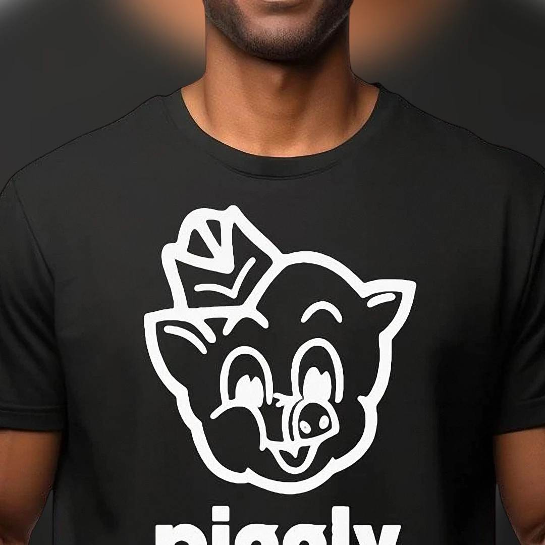 Piggly Wiggly Vintage Grocery Mascot Tee Retro Nostalgic Regional Pride Graphic Shirt