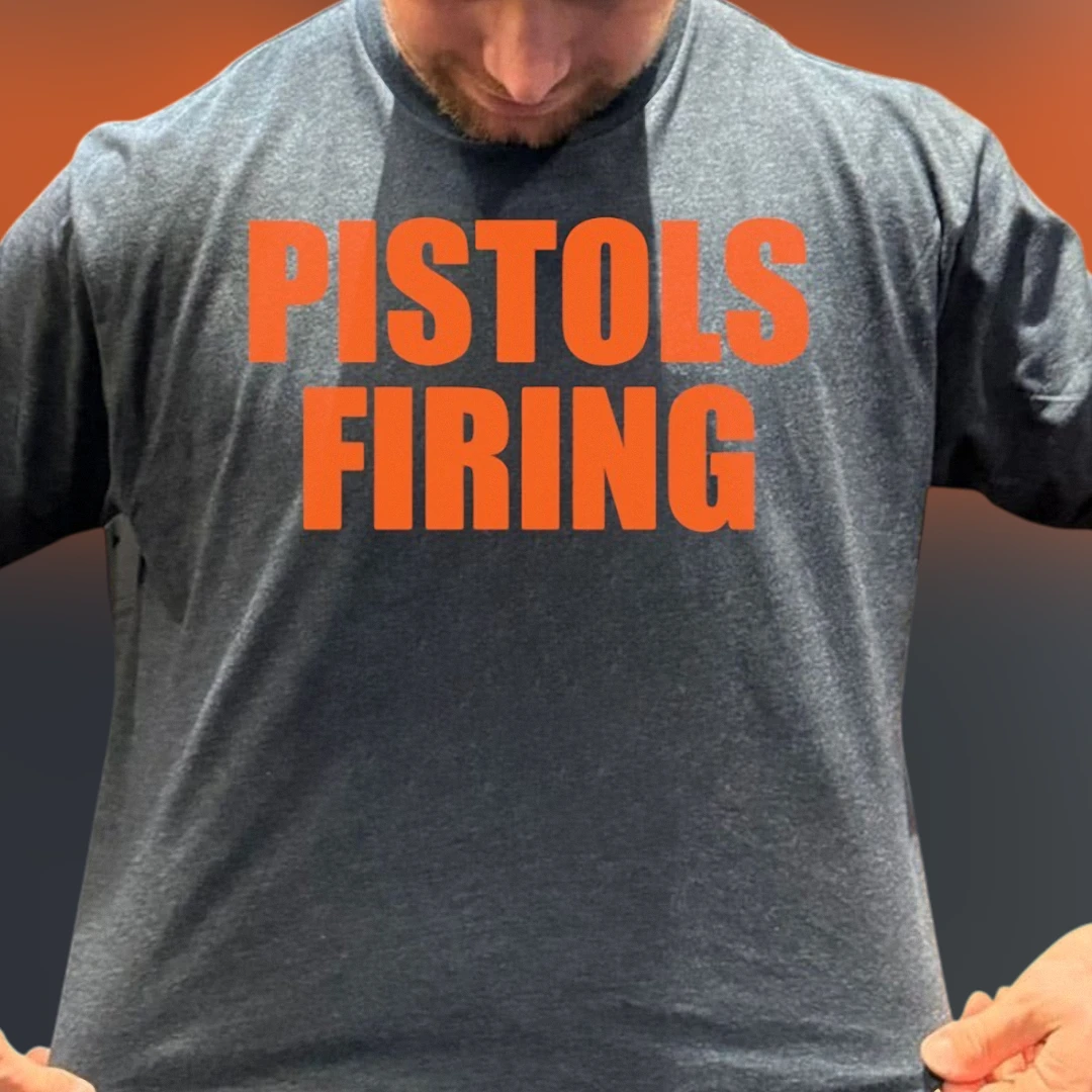Pistols Firing Tee Retro College Football Game Day Graphic T-Shirt Gift for Sports Fans