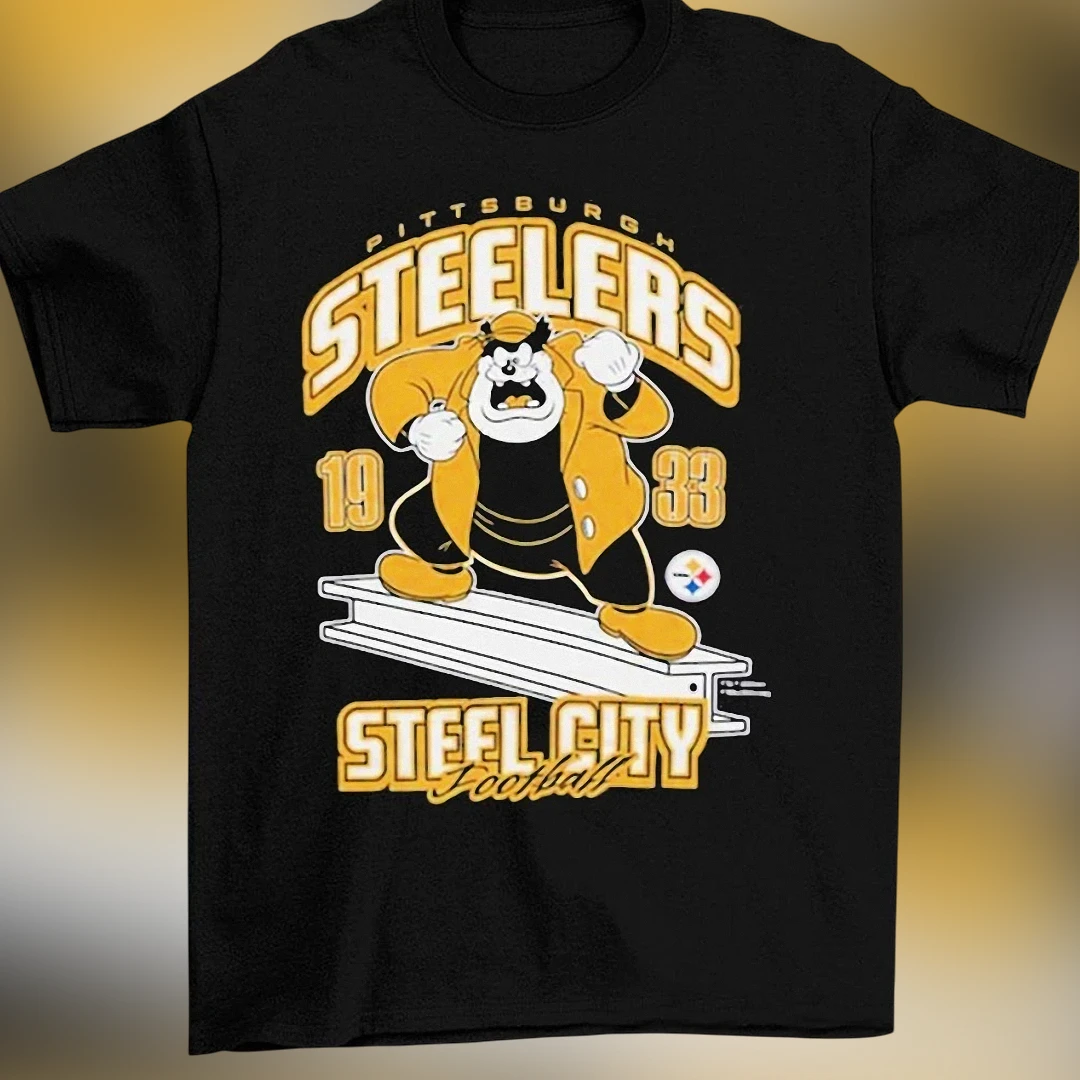 Steelers 1933 Steel City Football Tee, Vintage Pete Cartoon Gameday Graphic Shirt
