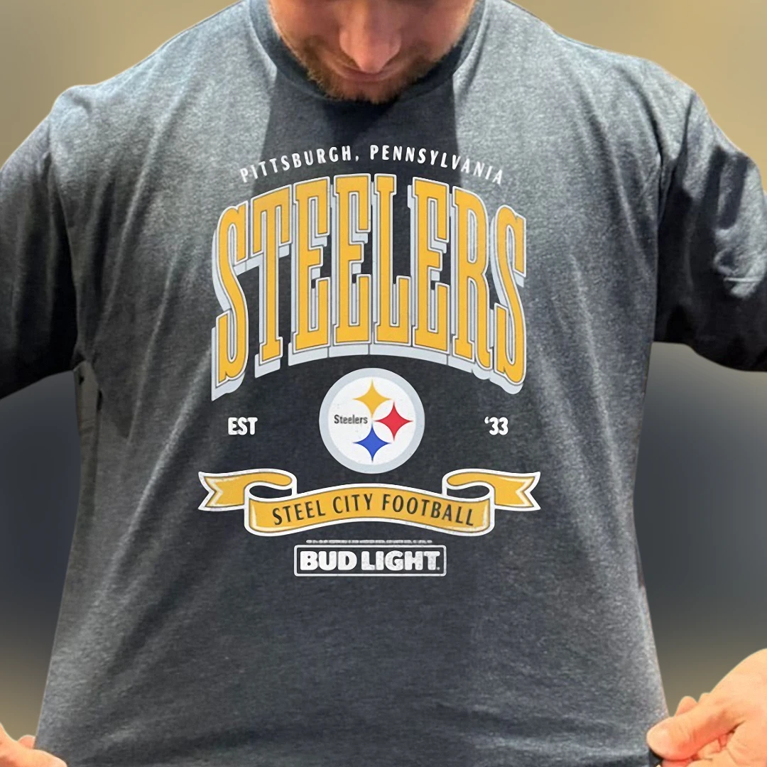 Steelers 1933 Steel City Football Vintage Tee, Game Day Fan Shirt Gift