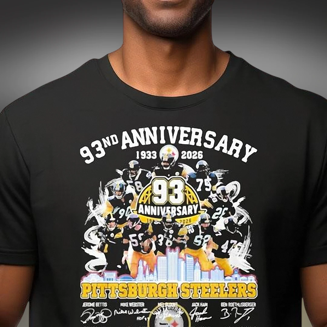 Steelers 93rd Anniversary 1933 2026 Tee, Commemorative Legends Signatures Graphic T-Shirt Gift for Fans