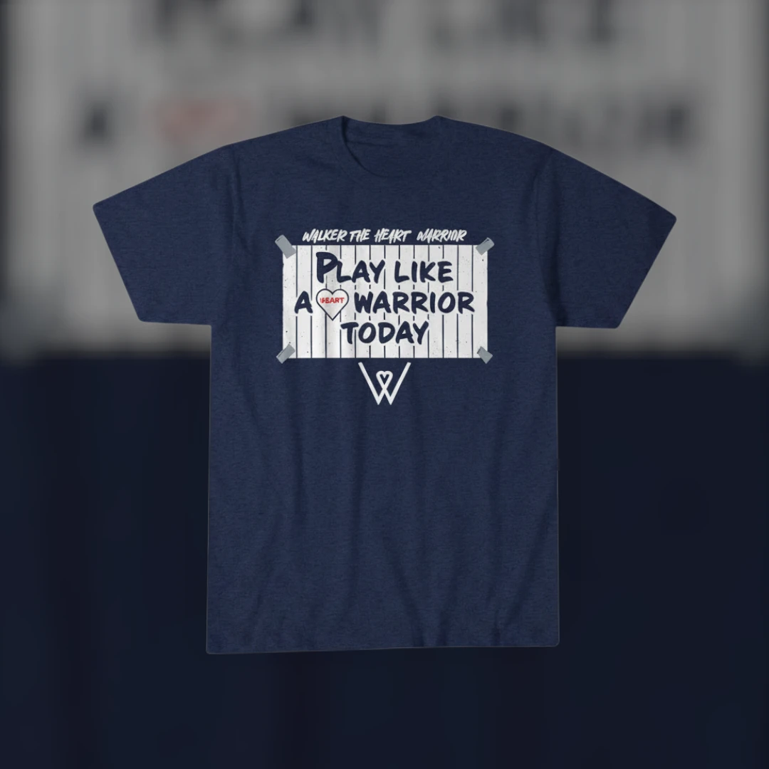 Play Like A Warrior Today Motivational Tee Custom Name Heart Warrior Athlete Support Gift