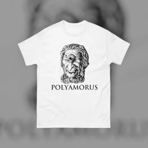 Polyamorus Cyclops Tee Funny Polyamorous Greek Mythology T-Shirt ENM Poly Pride Gift