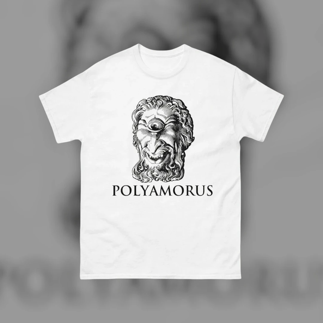Polyamorus Cyclops Tee Funny Polyamorous Greek Mythology T-Shirt ENM Poly Pride Gift