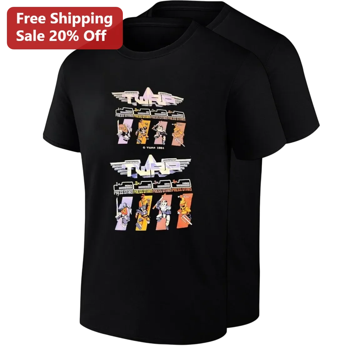 Press Start Retro Arcade Tee, 90s Video Game Character Select Screen Gamer Gift Shirt for Men Women