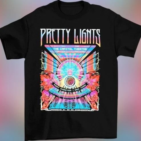 Pretty Lights The Capitol Theatre Port Chester New York Tee, Psychedelic EDM Tour Concert Graphic Shirt
