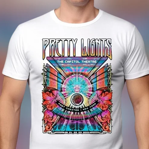 Pretty Lights The Capitol Theatre Port Chester NY Concert Graphic Tee, Psychedelic EDM Tour Shirt