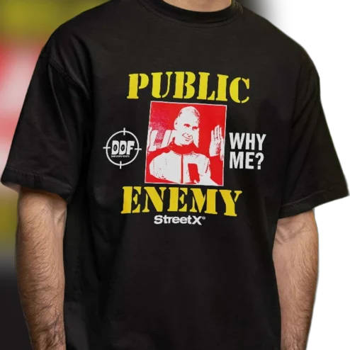 Public Enemy Why Me Vintage Hip Hop Graphic Tee Retro Streetwear T-Shirt Gift