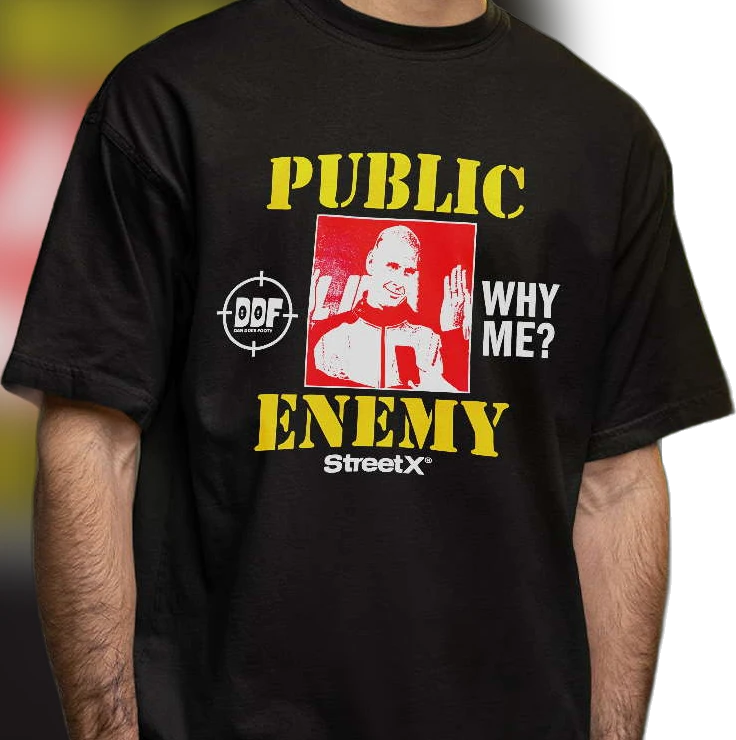 Public Enemy Why Me Vintage Hip Hop Graphic Tee Retro Streetwear T-Shirt Gift