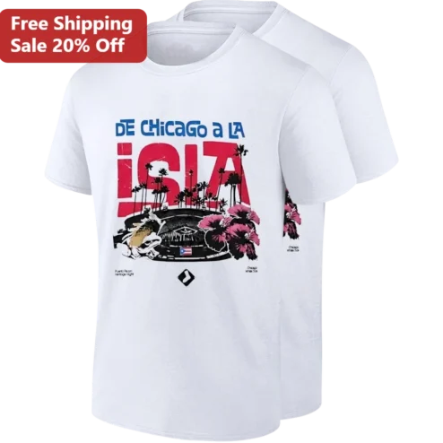 Puerto Rican Heritage Night De A La Isla Baseball Tee, Chicago Latino Heritage Graphic T-Shirt