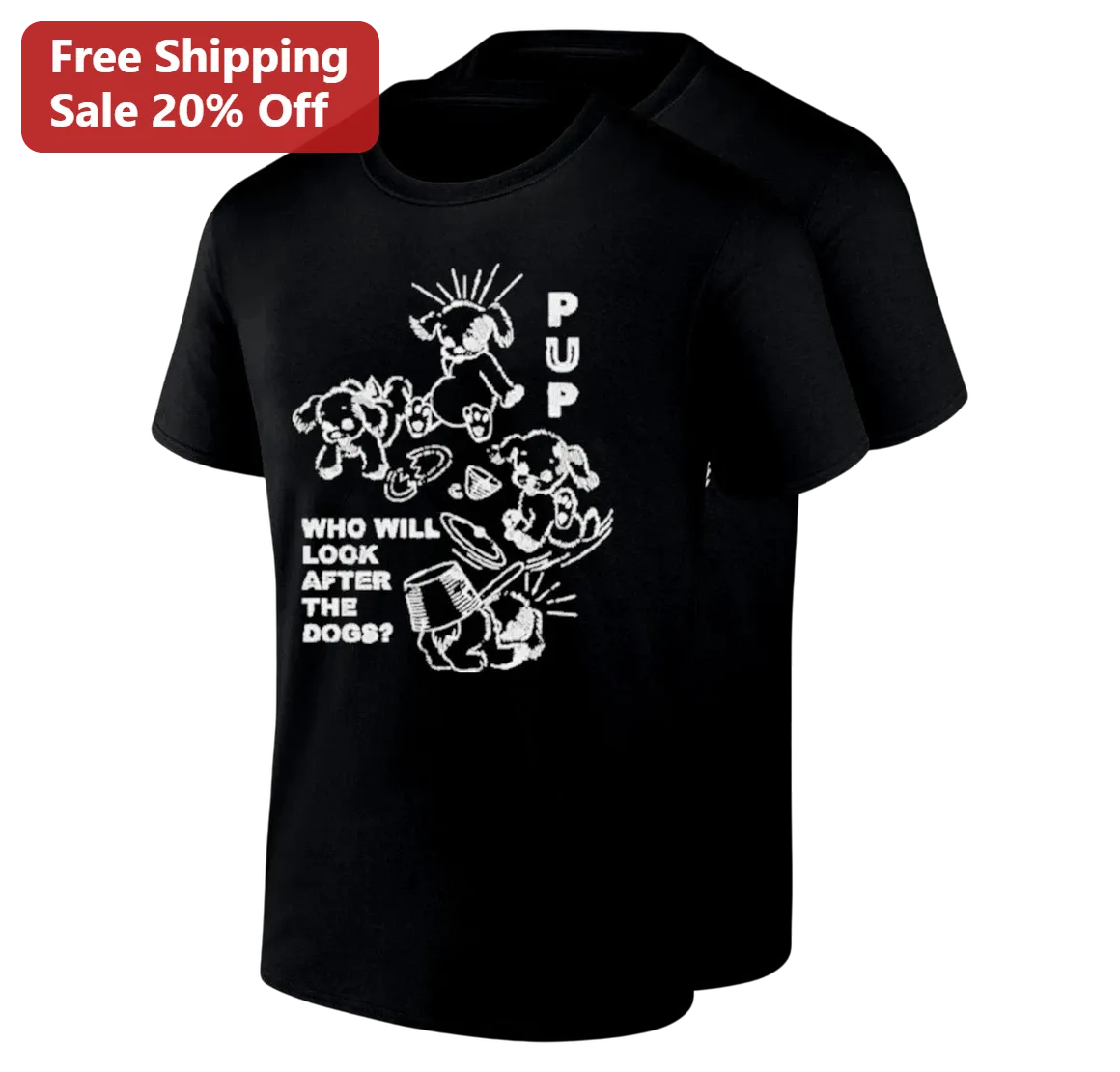 PUP Who Will Look After The Dogs Tee, Punk Rock Band Album Graphic Shirt Gift for Fans and Dog Lovers