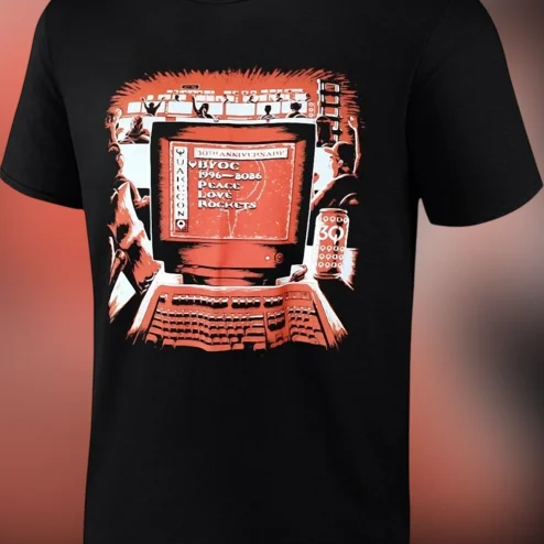 QuakeCon 2026 30th Anniversary Tee Retro BYOC Peace Love Rockets Gaming Graphic Shirt
