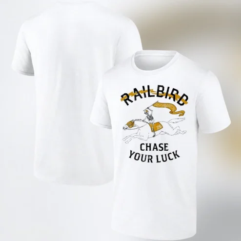 Railbird Chase Your Luck Tee, Vintage Skeleton Jockey Horse Racing Shirt, Lexington Festival Graphic T-Shirt