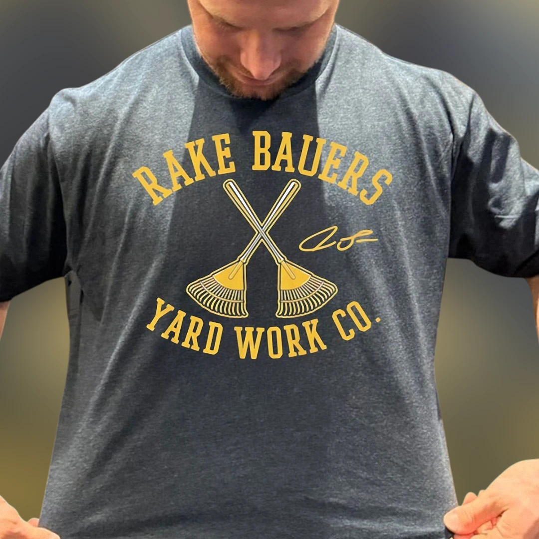 Rake Bauers Yard Work Co. Tee, Jake Bauers Milwaukee Baseball Graphic T-Shirt Gift