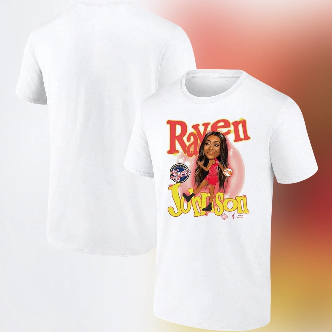 Raven Johnson Tee Retro Basketball Graphic T-Shirt for Indiana Fever Fans