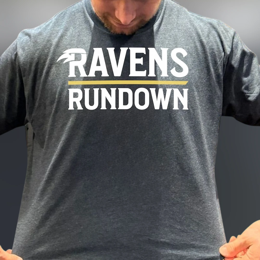 Ravens Rundown Tee, Baltimore Football Sports Fan Apparel, Game Day Tailgate Graphic T-Shirt