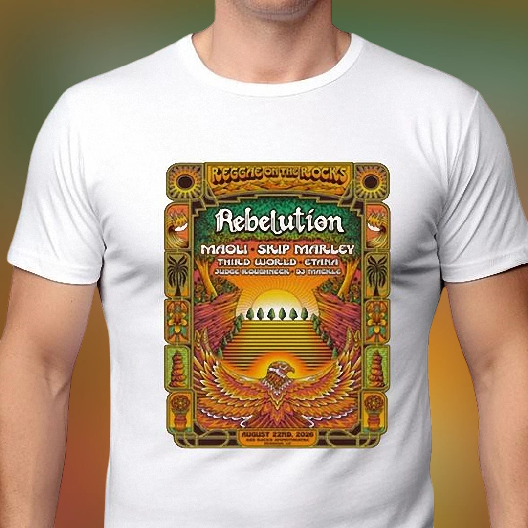 Reggae on the Rocks 2026 Rebelution Lineup Tee, Red Rocks Festival Concert Merch Shirt
