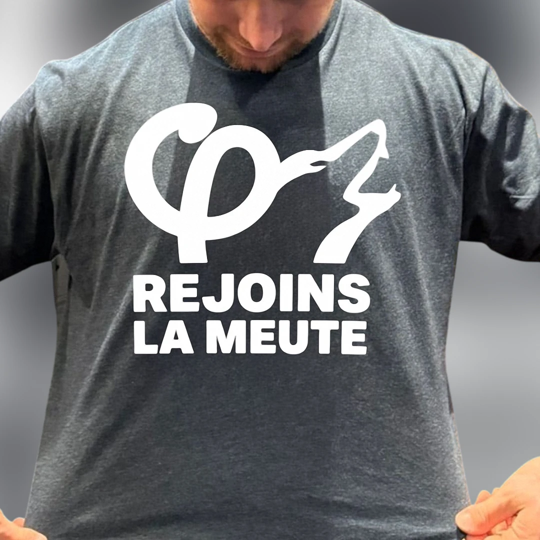 Rejoins La Meute Tee Howling Wolf Phi Slogan Graphic Shirt