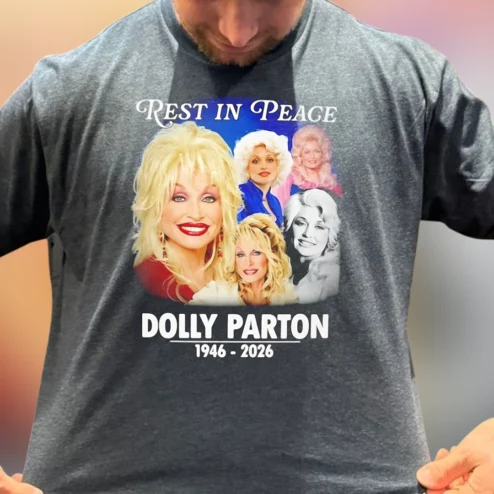 Rest In Peace Dolly Parton 1946-2026 Memorial Tribute Graphic Tee, Country Music Legend T-Shirt Gift for Fans