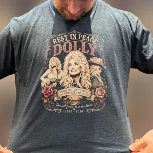 Rest In Peace Dolly Parton Tribute Tee, Country Music Legend Memorial Graphic T-Shirt