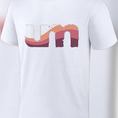 Retro UM Wavy Stripes Graphic Tee Vintage 70s Typography Casual Soft Cotton Unisex Shirt