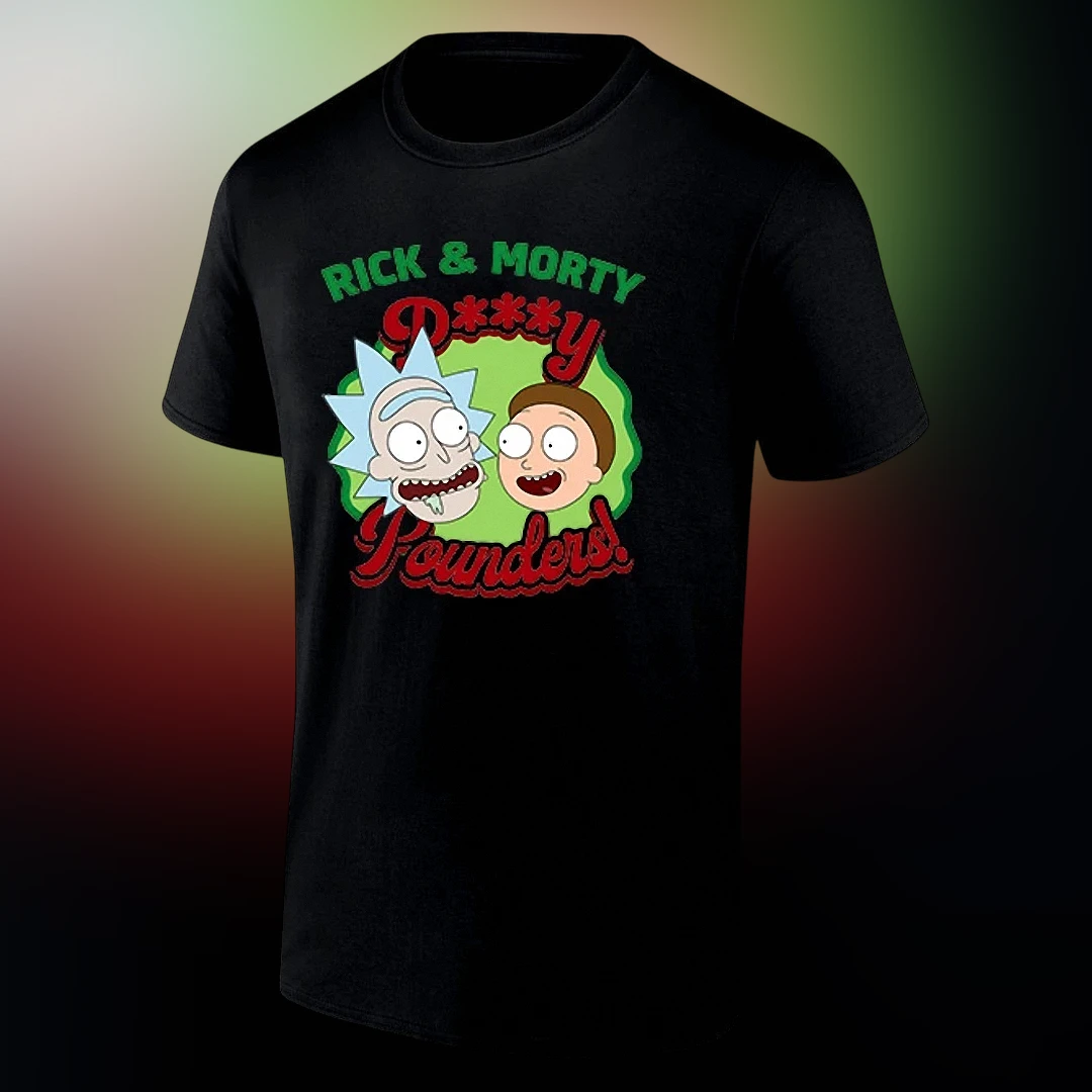 Rick and Morty Graphic Tee, Funny Adult Animation Cartoon Unisex Black Shirt