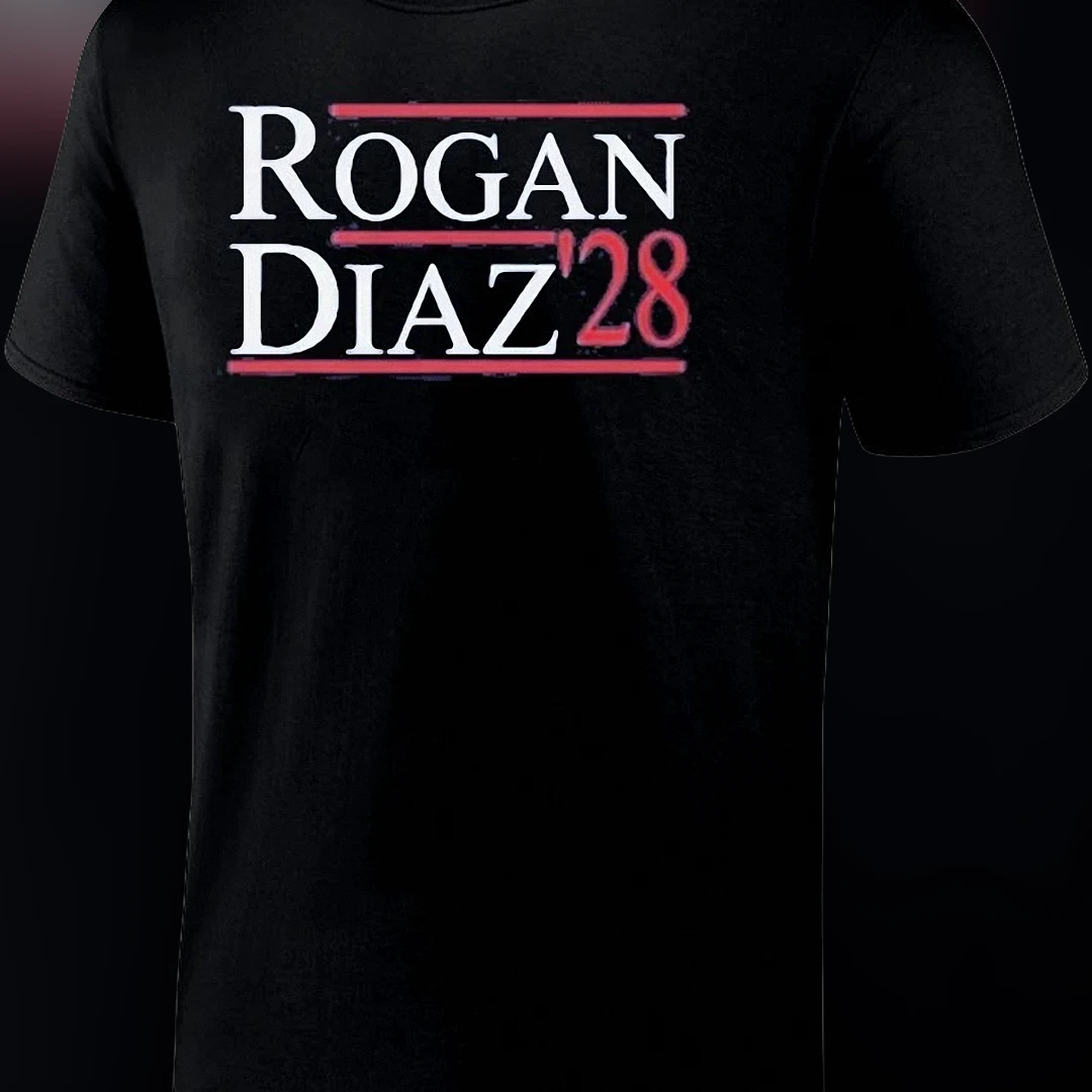 Rogan Diaz 28 Tee Funny Joe Rogan Nate Diaz 2028 Campaign Parody Graphic Shirt