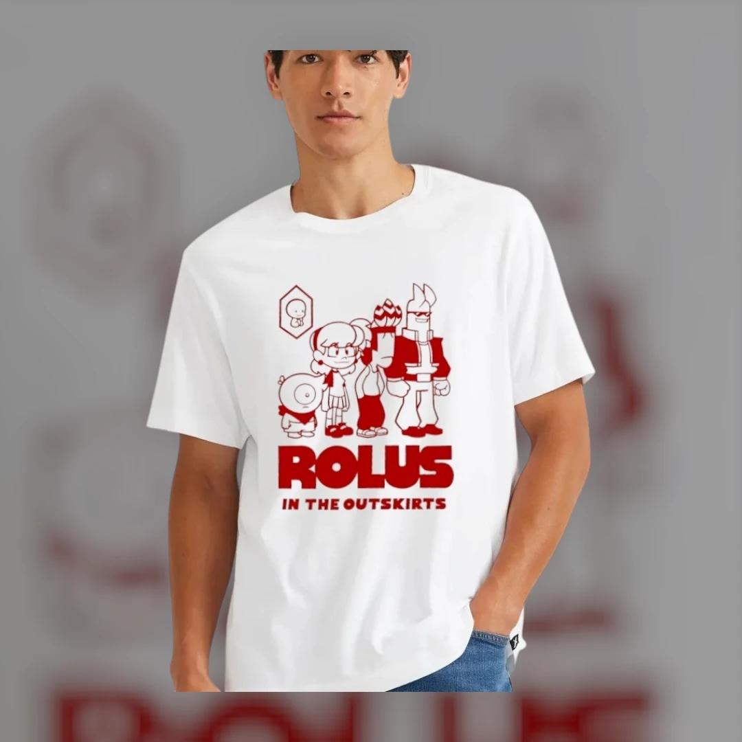 Rolus In The Outskirts T-Shirt Retro Indie Game Fan Graphic Tee Gamer Gift