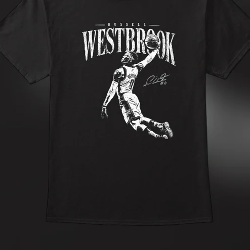 Russell Westbrook Graphic Tee Vintage Basketball Dunk Signature Shirt Gift for Fans
