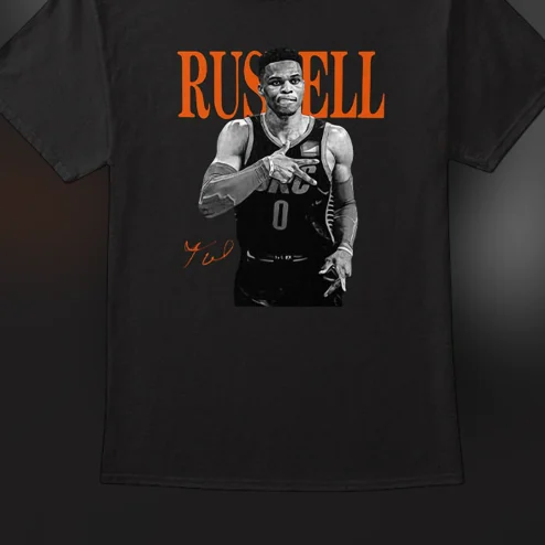 Russell Westbrook Graphic Tee Vintage Basketball Player Shirt for Fans