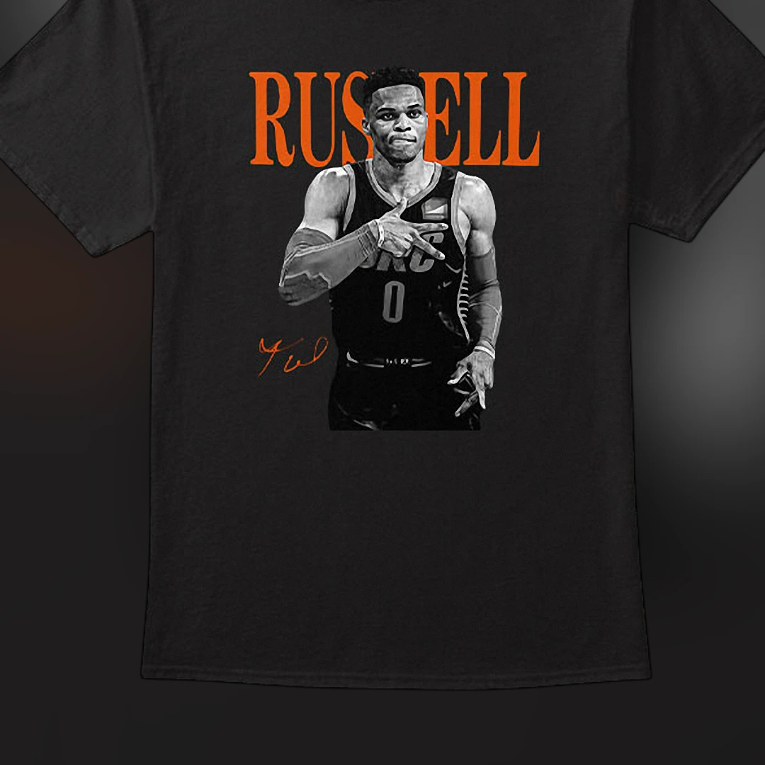 Russell Westbrook Graphic Tee Vintage Basketball Player Shirt for Fans