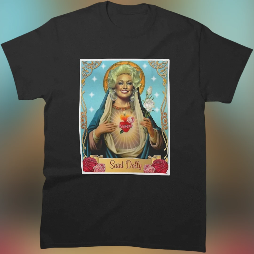Saint Dolly Tee Vintage Country Music Pop Icon Graphic Shirt for Fans