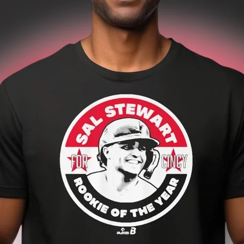 Sal Stewart for Cincy Rookie of the Year Baseball Tee, Cincinnati Sports Fan Graphic T-Shirt