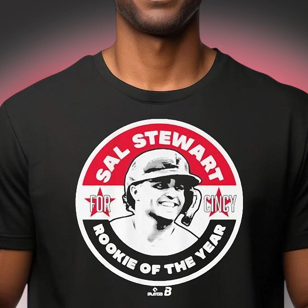 Sal Stewart for Cincy Rookie of the Year Baseball Tee, Cincinnati Sports Fan Graphic T-Shirt