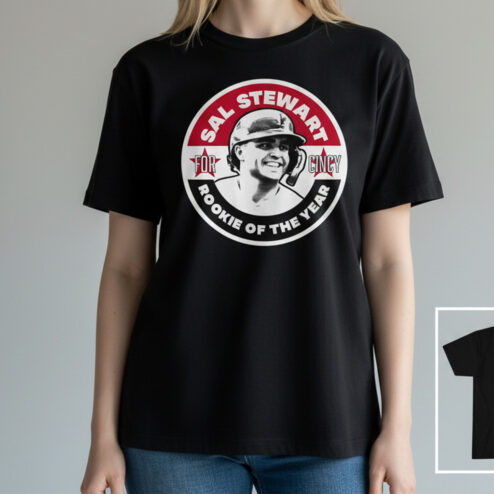 Sal Stewart For Cincy Rookie Of The Year Tee, Cincinnati Baseball Fan Shirt, Retro Graphic Baseball T-Shirt
