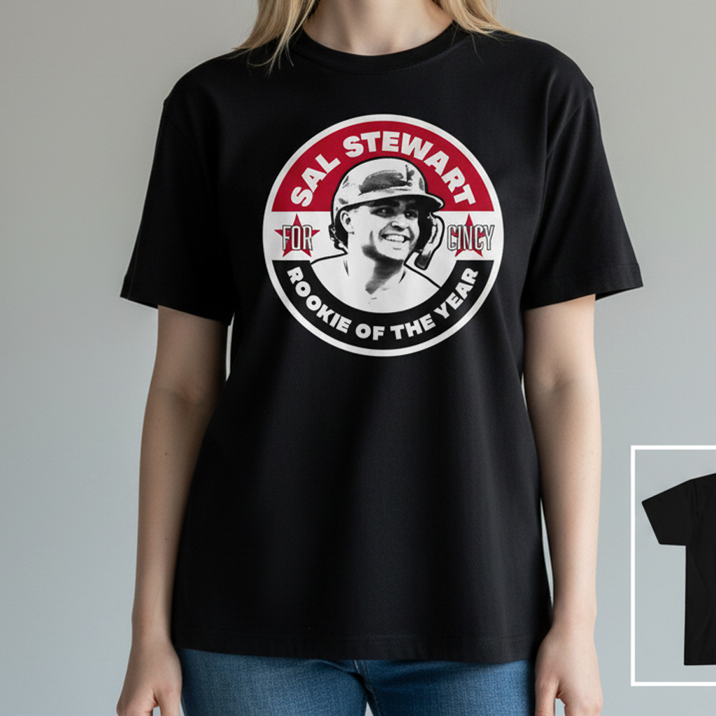 Sal Stewart For Cincy Rookie Of The Year Tee, Cincinnati Baseball Fan Shirt, Retro Graphic Baseball T-Shirt