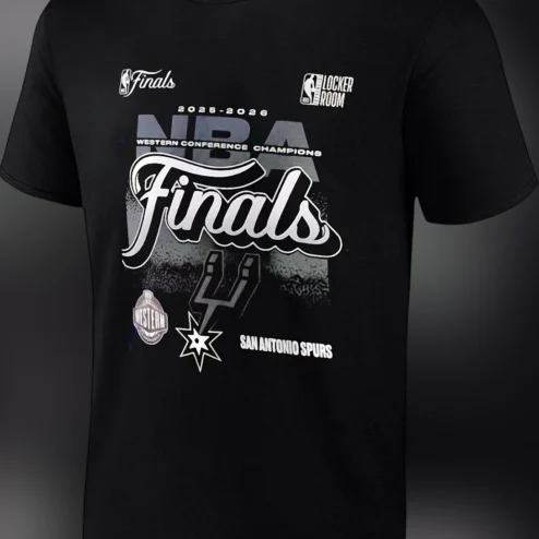 San Antonio Spurs 2026 Western Conference Champions Tee NBA Finals Locker Room Celebration Shirt